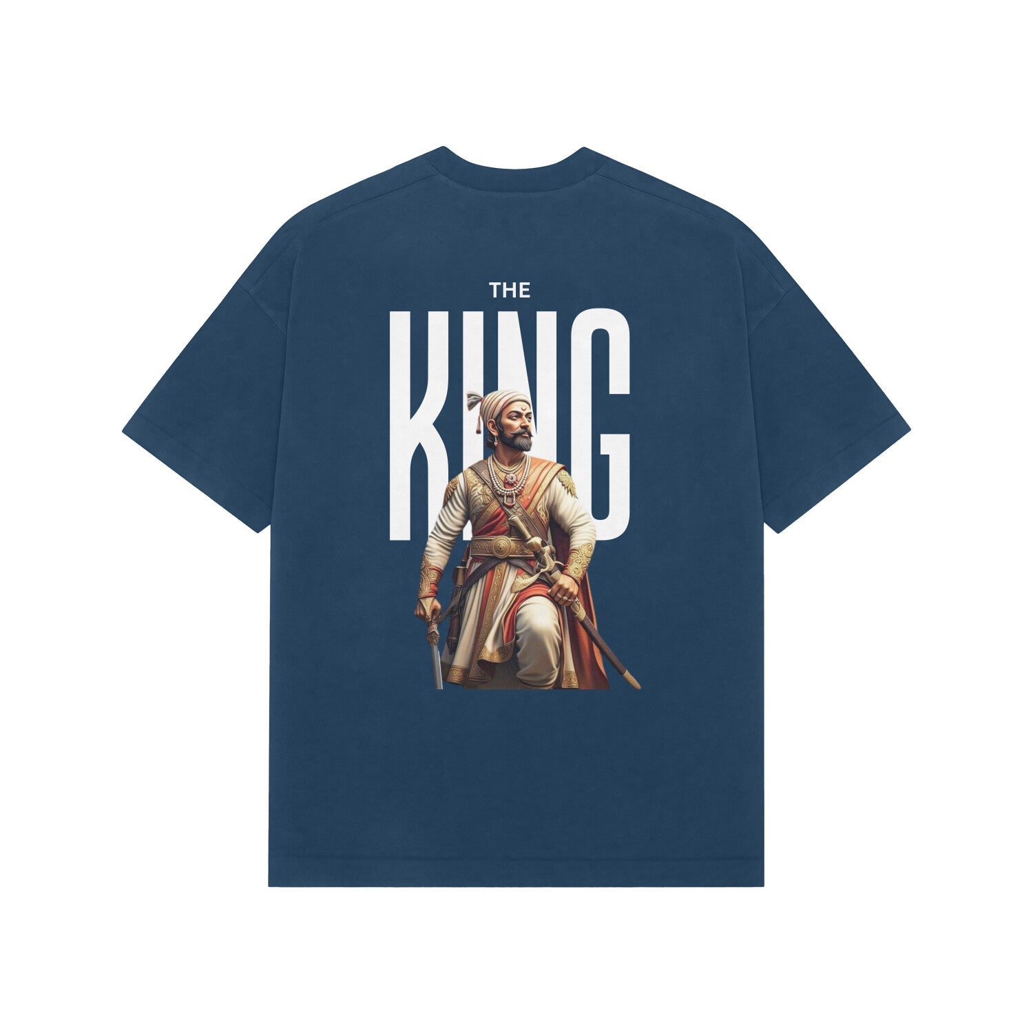 Streetwear tee from the Urban Culture collection featuring historical Indian heritage "The King" graphic on the back.
