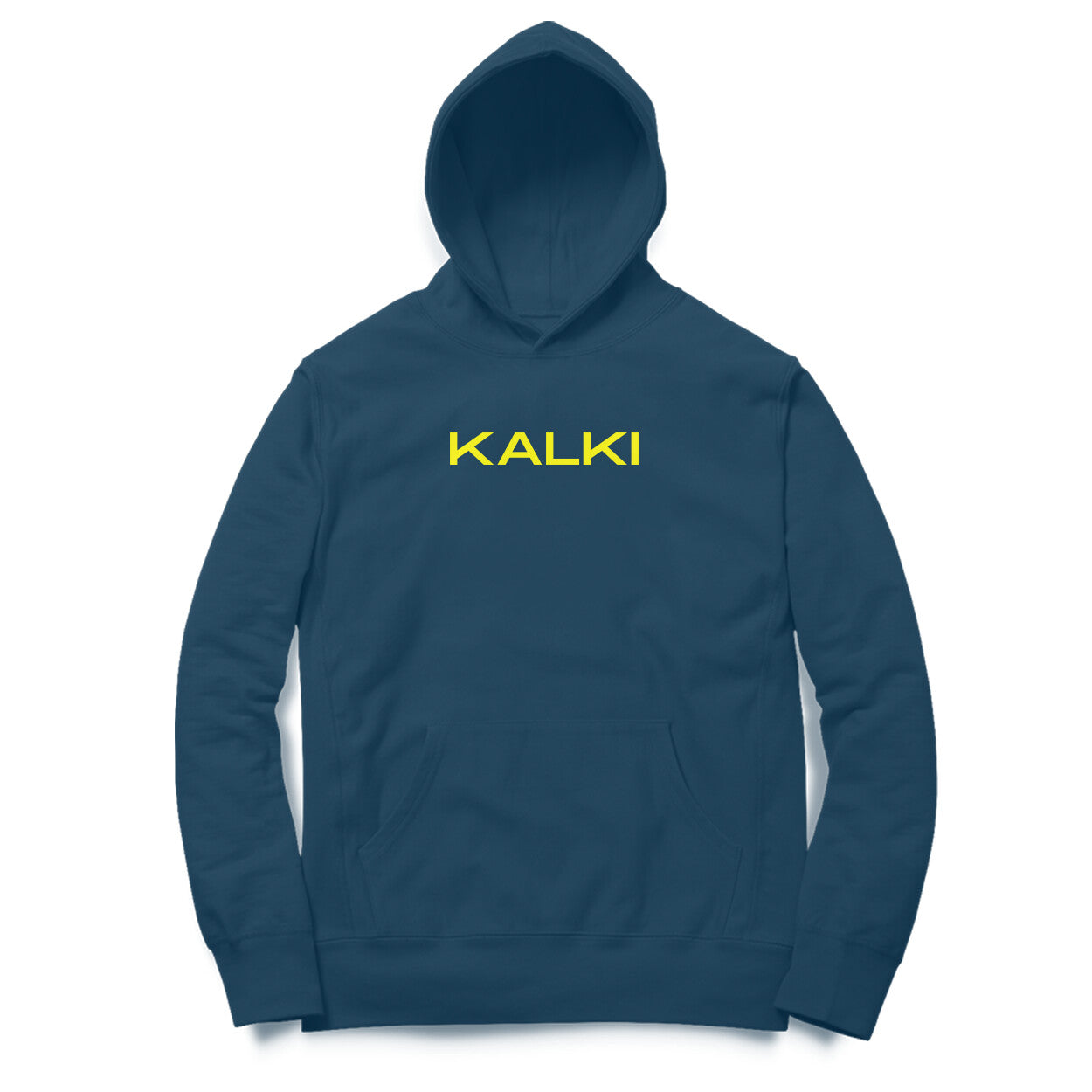 Unisex Kalki avatar oversized hoodie navy bue Indian mythology streetwear Western Collar